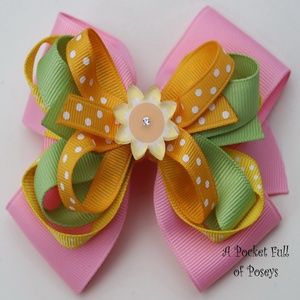 Hair Bow Made to Match Gymboree Sunflower Fields